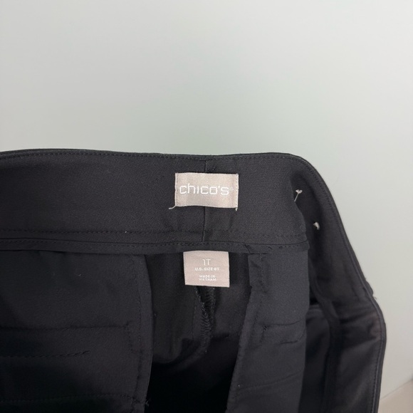 Chico's Black Straight Leg Dress Pant 8 Tall - Picture 5 of 7